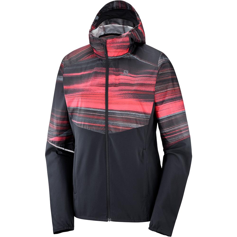 SALOMON AGILE FZ HOODIE W Philippines - Women's Jackets - Black | 356427-HNY